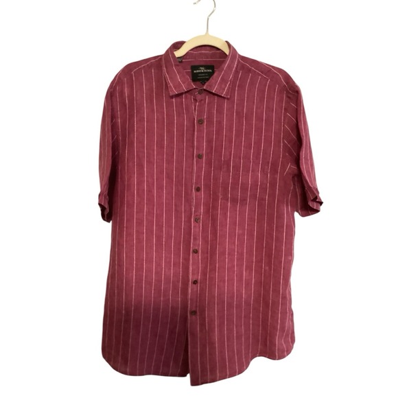 Rodd & Gunn Men's Large Blue Linen Shirt Sport Fit Woven in‎ Italy - Picture 1 of 6
